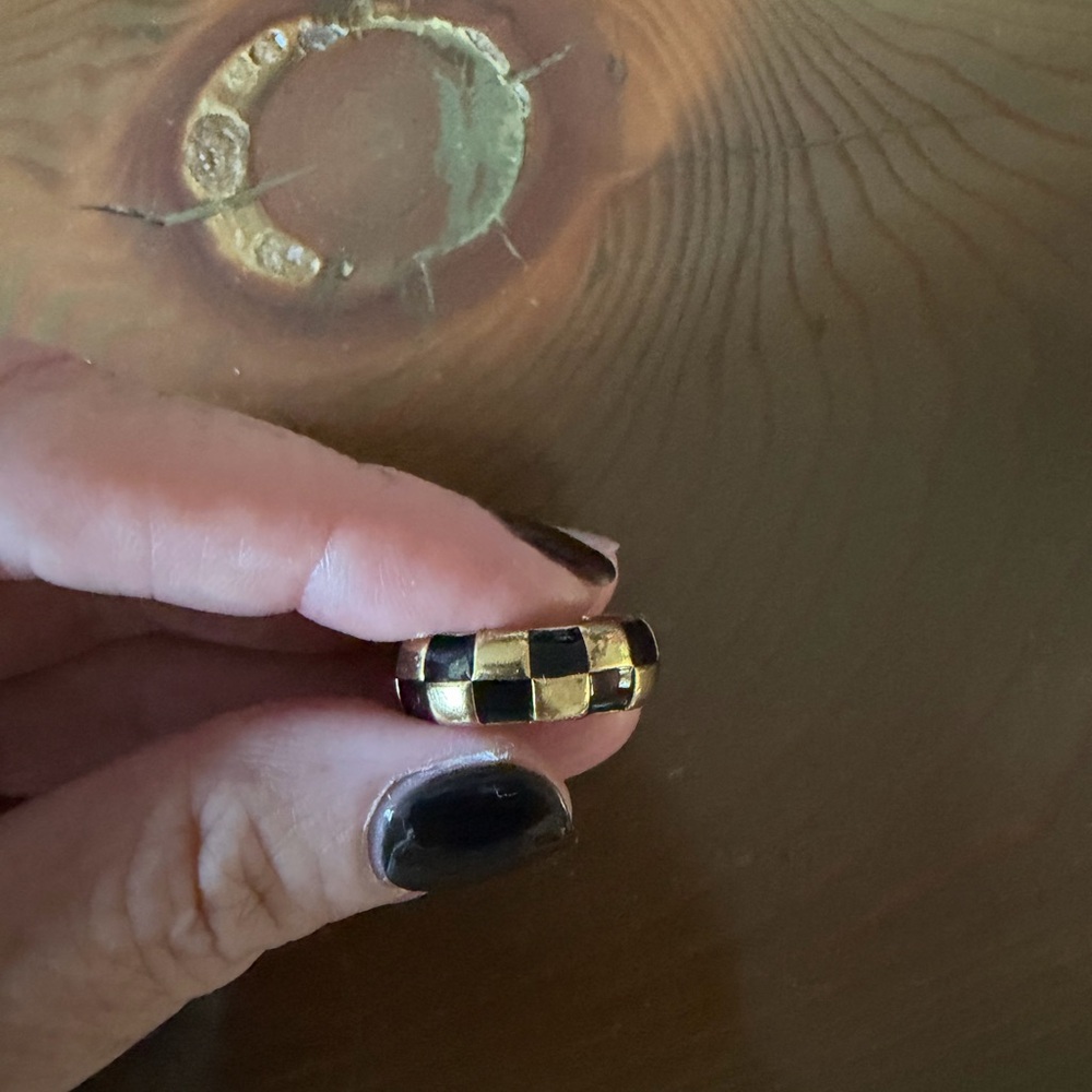 Clare V Enamel stacking ring, size 8